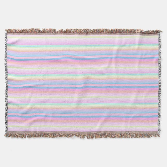 Couverture pastel doux créatif rayé (Devant)