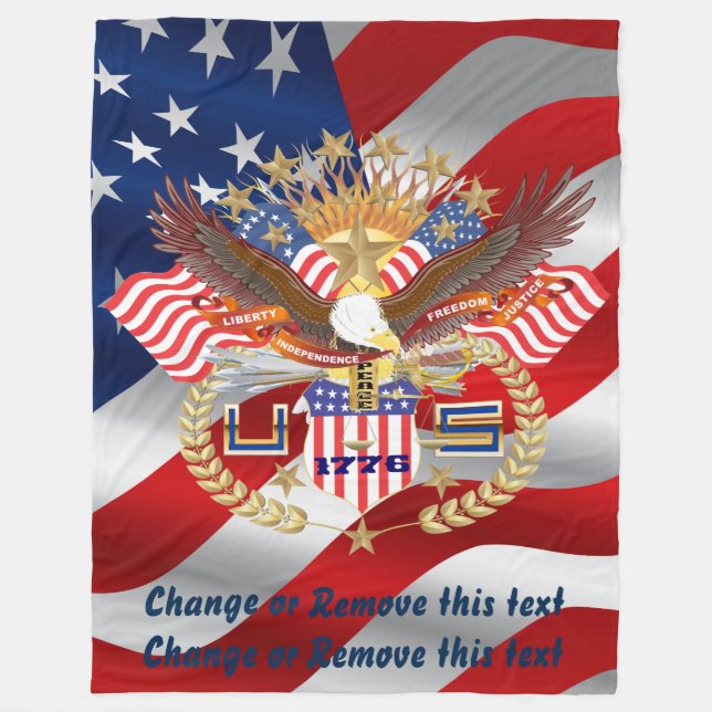 Couverture patriotique 30" x40" 50" x60" 60" x80 " (Devant)