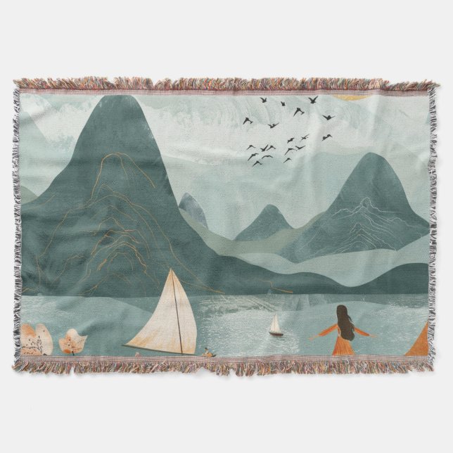 Couverture Paysage Abstrait de Boho (11) (Devant)