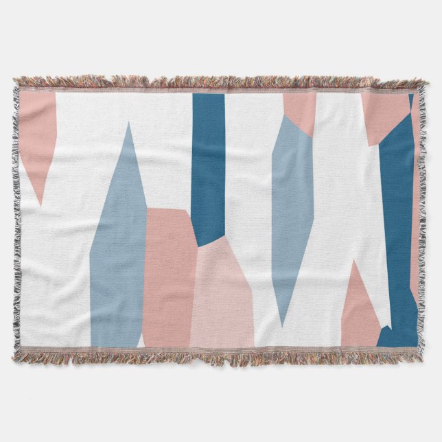 Couverture Peachy rose bleu et blanc Abstrait (Devant)