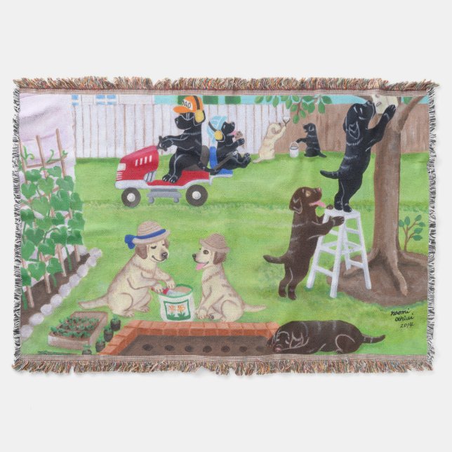 Couverture Peinture de Labradors d'amusement de dimanche (Devant)