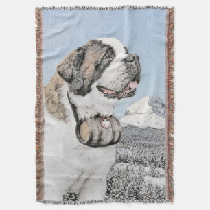 Couverture Peinture de St Bernard - art original mignon de