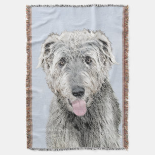 Couverture Peinture de Wolfhound irlandais - Joli art origina
