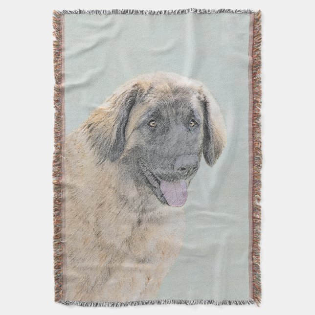 Couverture Peinture Leonberger - Joli art original chien (devant Vertical)