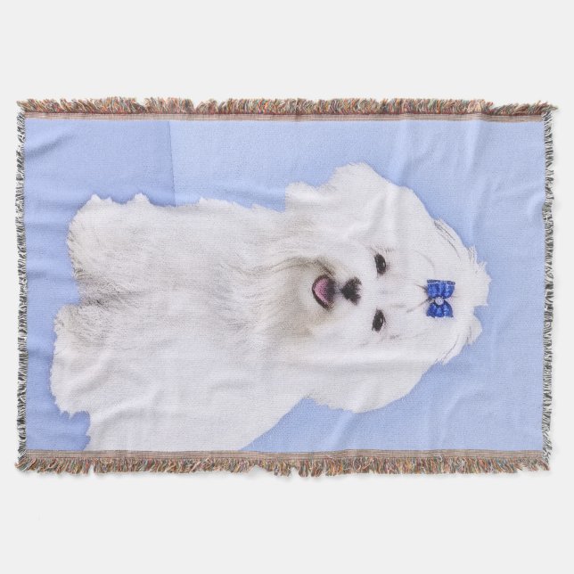 Couverture Peinture maltaise - Joli art original pour chien (Devant)