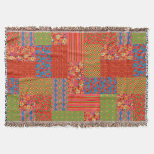 Couverture Pépites nostalgiques Faux-patchwork Jetez la couve