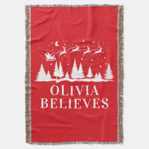 Couverture Père Noël reindeer croit que Noël rouge traditionn