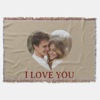Couverture Personalized Photo Valentine's Day Throw Blanket