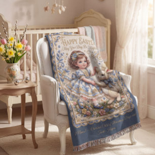 Couverture personnalisable de Pâques pour bébé ave