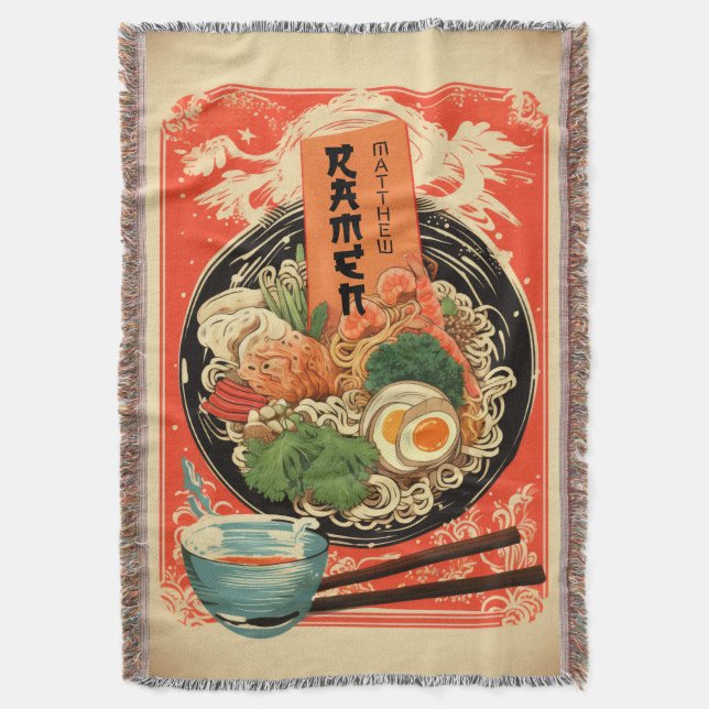 Couverture Personnalisé Votre Nom Ramen Blanket (devant Vertical)
