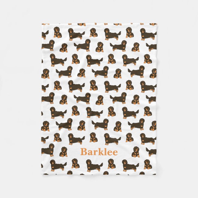Couverture personnalisée à cheveux longs - Chien (Devant)