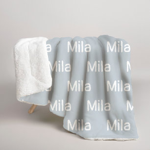 Couverture personnalisée bleu-gris sherpa pour jeu