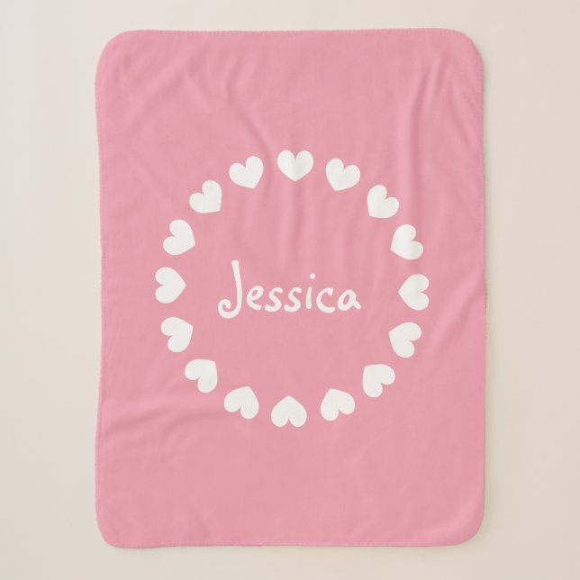 Couverture personnalisée de bébé d'ouatine de (Devant)