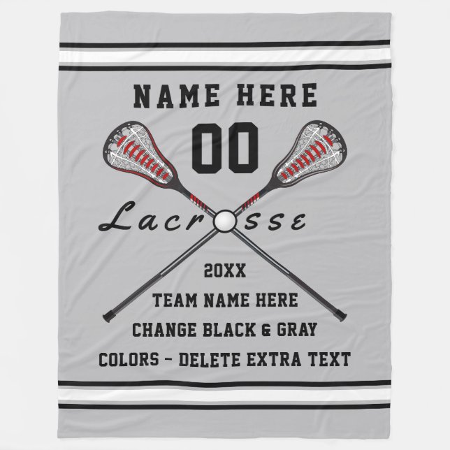 Couverture personnalisée de lacrosse votre TEXTE (Devant)