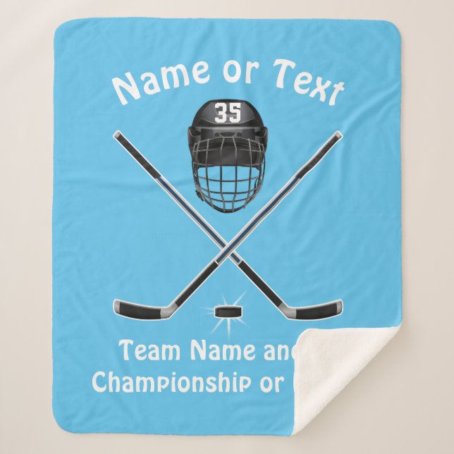 Couverture personnalisée d'hockey, vos COULEURS et (Devant)