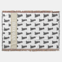 Couverture personnalisée Labrador noir rose et bla