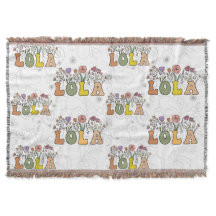Couverture personnalisée Lola, Cadeau pour grand-m
