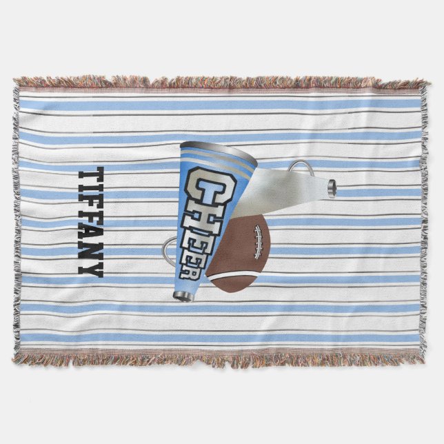 Couverture personnalisée Pom-pom girl bleue et bla (Devant)