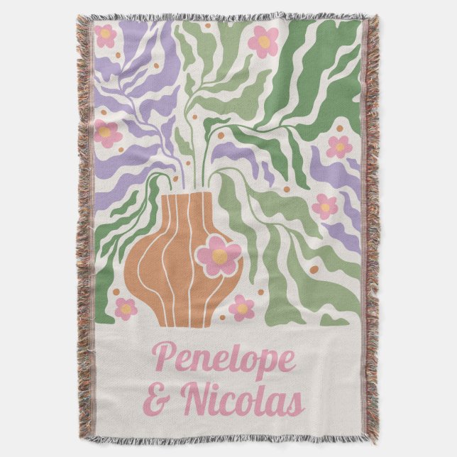 Couverture personnalisée pour appartement floral r (devant Vertical)