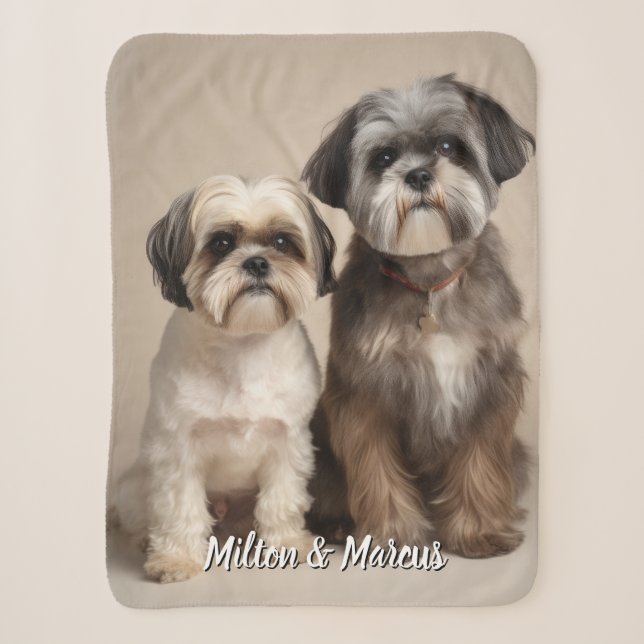 Couverture personnalisée pour deux animaux de comp (Devant)