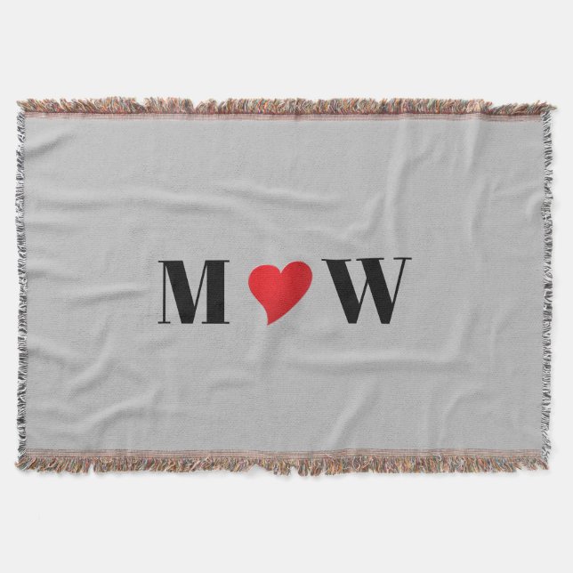 Couverture Personnaliser les initiales du couple A aime B cœu (Devant)