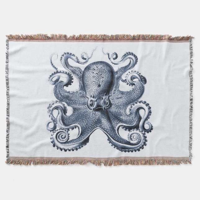 Couverture Photo de la marine Blue Octopus par Ernst Haeckel (Devant)