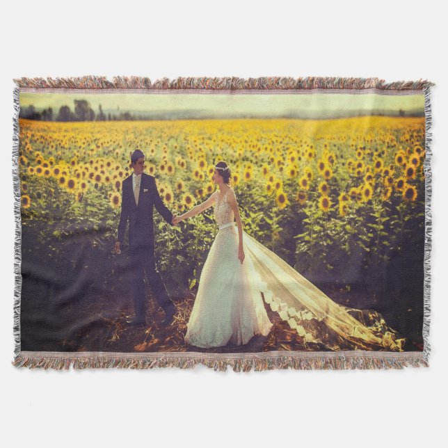 Couverture Photo de mariage personnalisée Blanche (Devant)