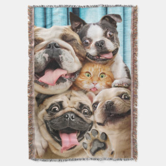 Couverture Photo d'un groupe de chiens et de chats