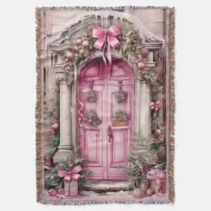 Couverture Piliers vintages de porte d'entrée rose