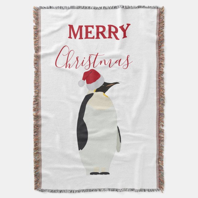 Couverture Pingouin de Noël drôle animal avec chapeau de Père (devant Vertical)