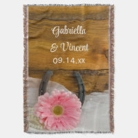 Pink Daisy et Horseshoe Country Western Mariage