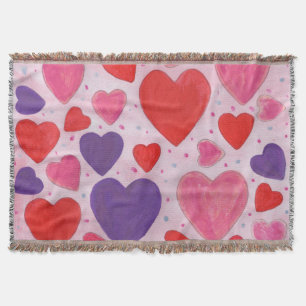 Couverture Pink violet et Red Valentine's Day Hearts