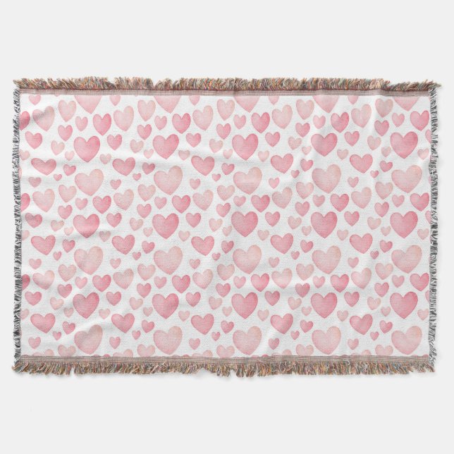 Couverture Pink Watercolor Valentine Hearts  (Devant)