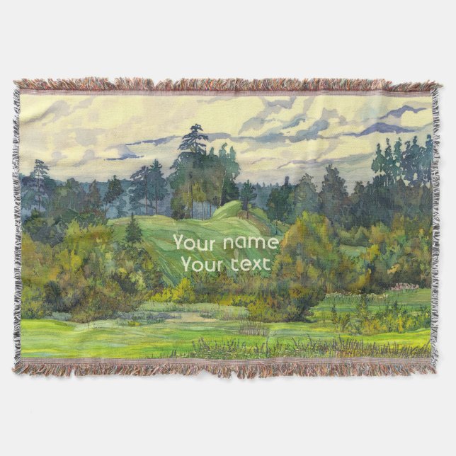 Couverture Pins peint aquarelle sur soie (Devant)