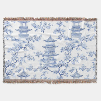 Couverture PixDezine Pagodes de Chinoiserie Bleue Fleurs de C