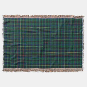 Couverture Plaid de chasse de clan de Stewart de bleu vert et