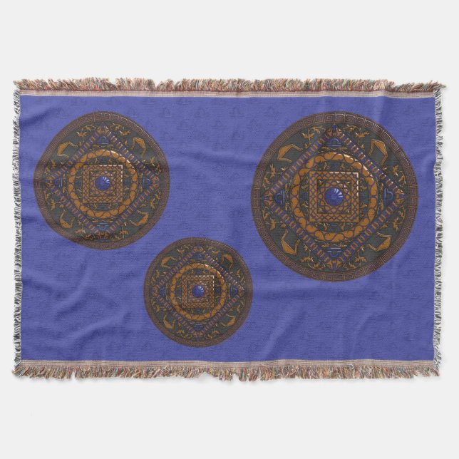 Couverture Plaid de jet Libra Mandala (Devant)