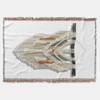 Couverture Plaid de jet macramé