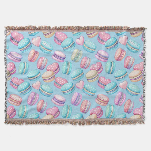 Couverture Plaid de jet pastel Macaron (Devant)