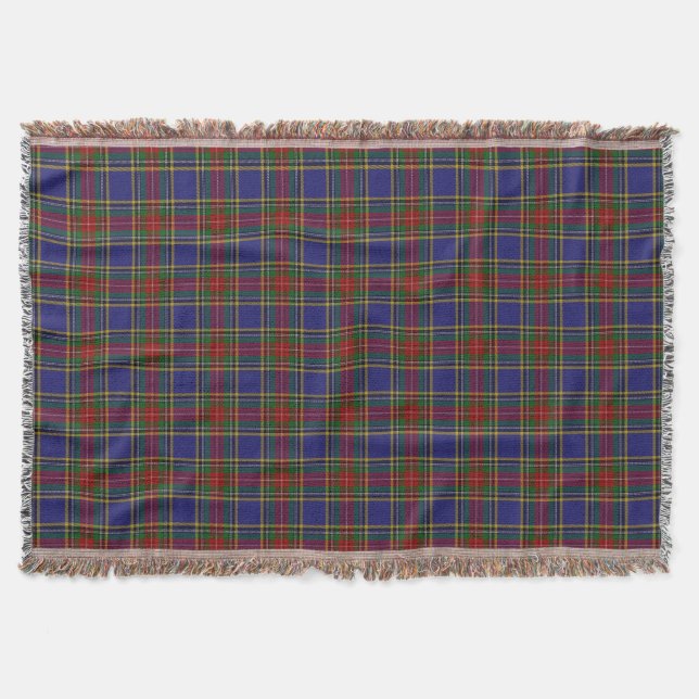 Couverture Plaid de tartan écossais de Macbeth de clan (Devant)