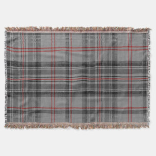 Couverture Plaid de tartan géant rouge noir gris de Taupe