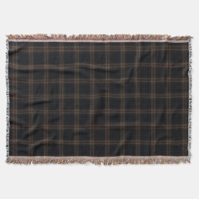 Couverture Plaid de tartan jaune bleu rouge noir (Devant)