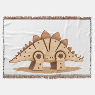 Couverture Plaid Décoratif avec Adorable Dinosaure Cartoon