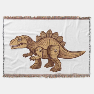 Couverture Plaid Décoratif avec Adorable Dinosaure Cartoon