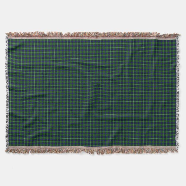 Couverture Plaid vert bleu Lamont tartan (Devant)
