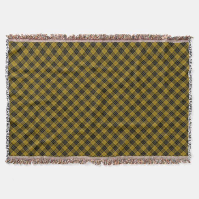 Couverture Plaque noire jaune tartan MacLeod (Devant)