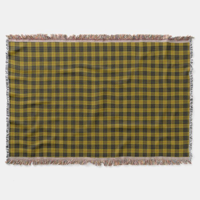 Couverture Plaque noire jaune tartan MacLeod (Devant)