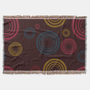 Couverture Playful, coloré, tendance, cercles rayés cool
