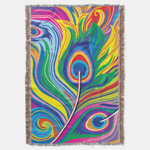 Couverture Plumes de paon Art Abstrait