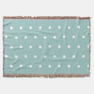 Couverture Points blancs Motifs géométriques bleu coquille d'